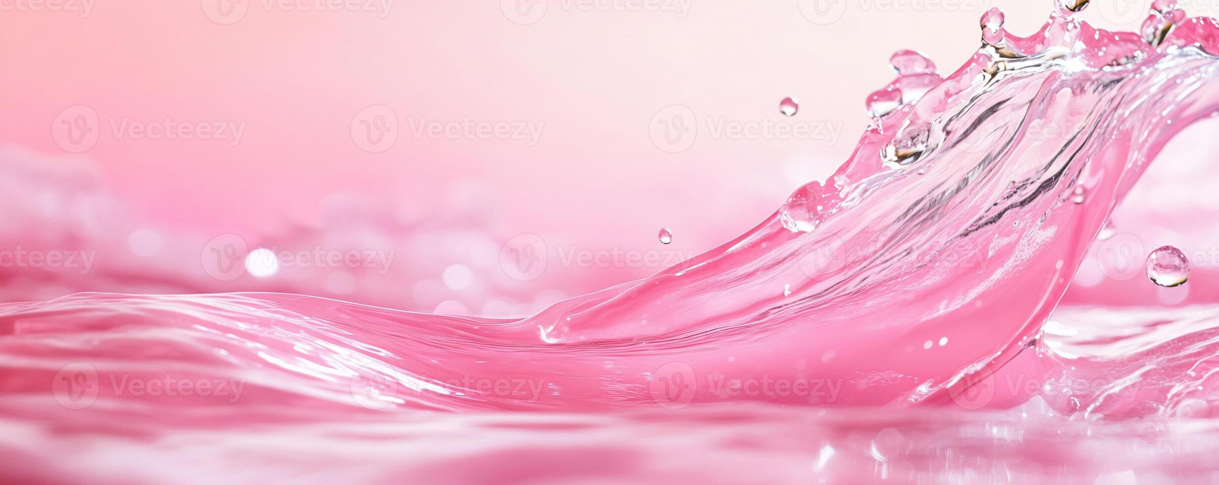 A smooth, pink water wave creating a serene and artistic atmosphere. photo