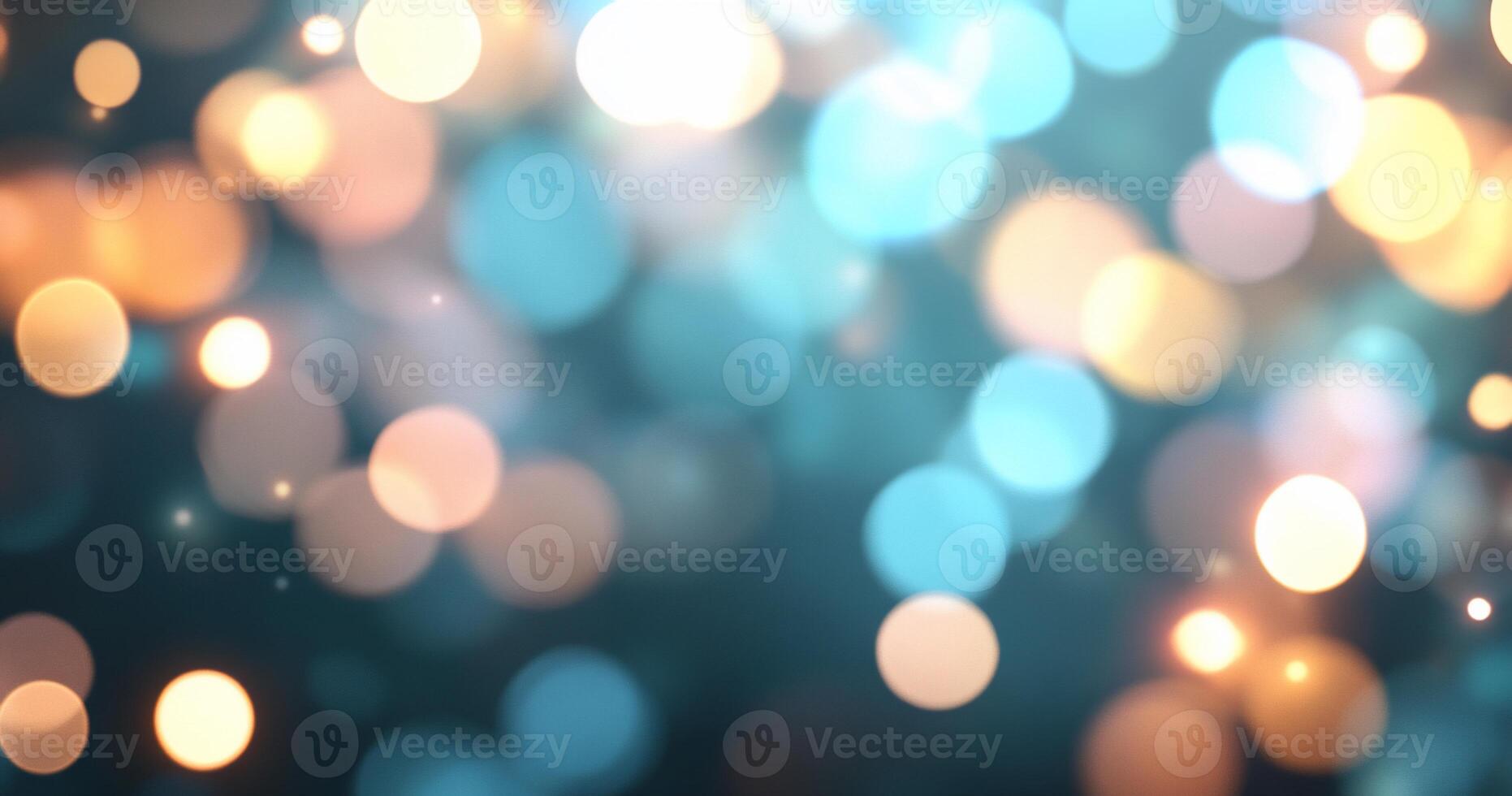 A blurred background of colorful bokeh lights creating a festive atmosphere. photo
