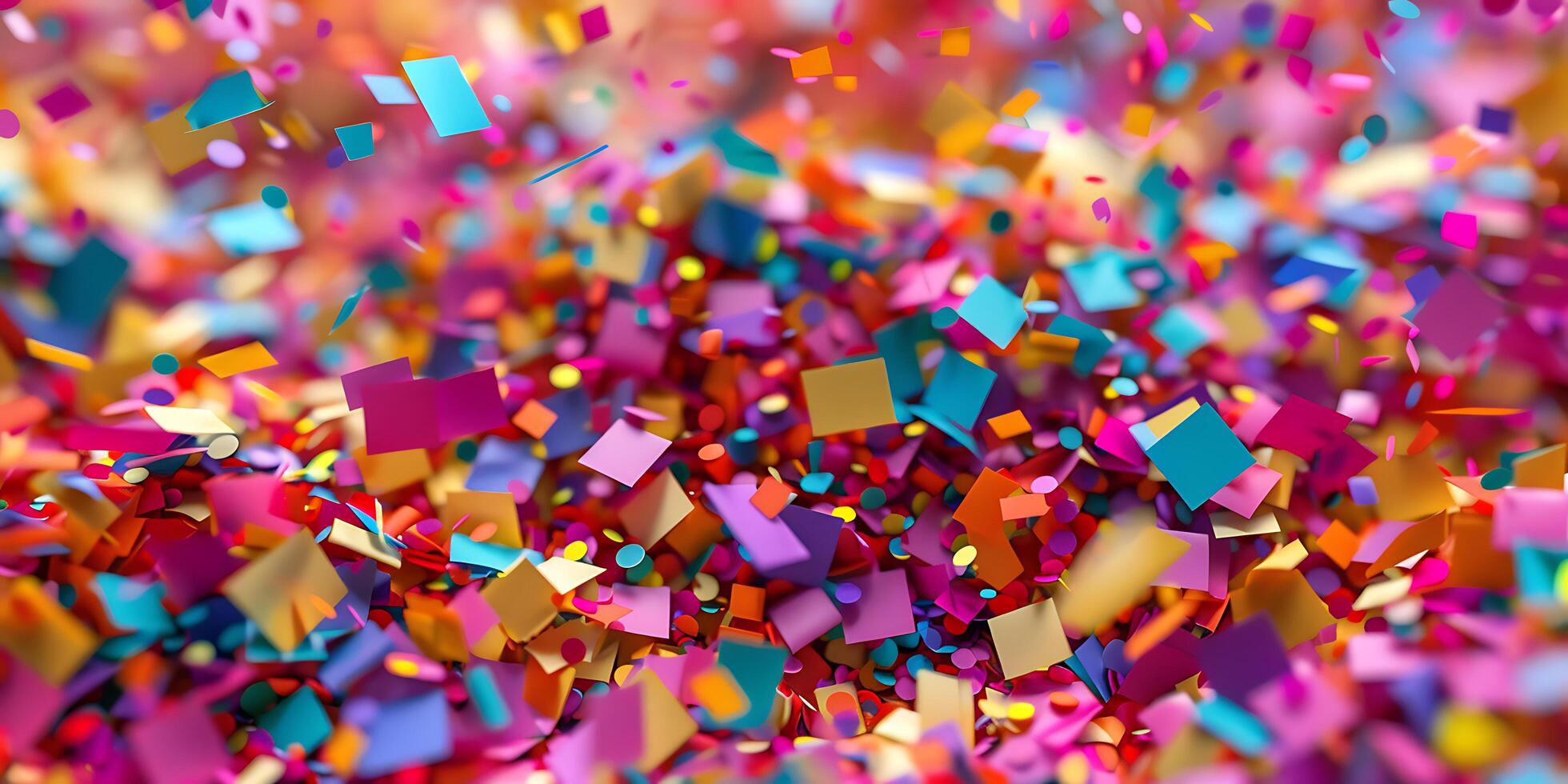 confetti background with colorful squares photo