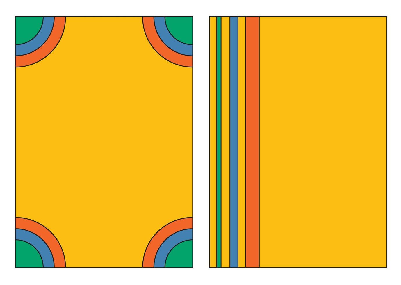 Illustration design template retro with outline unique design vector