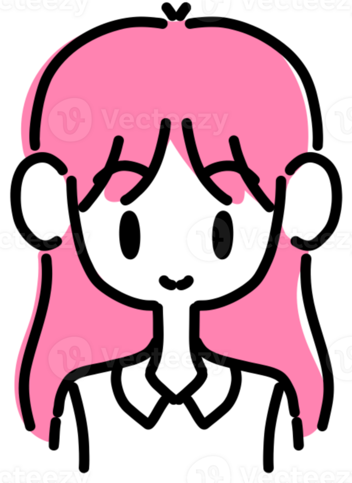 cute character student doodle hand drawing png