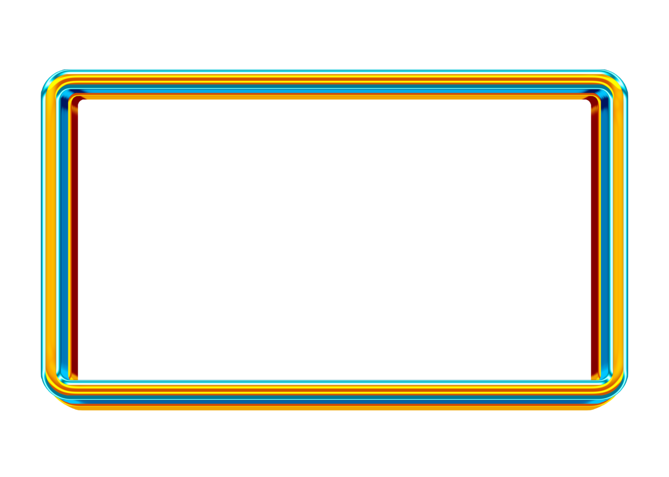 Frame with golden yellow border png