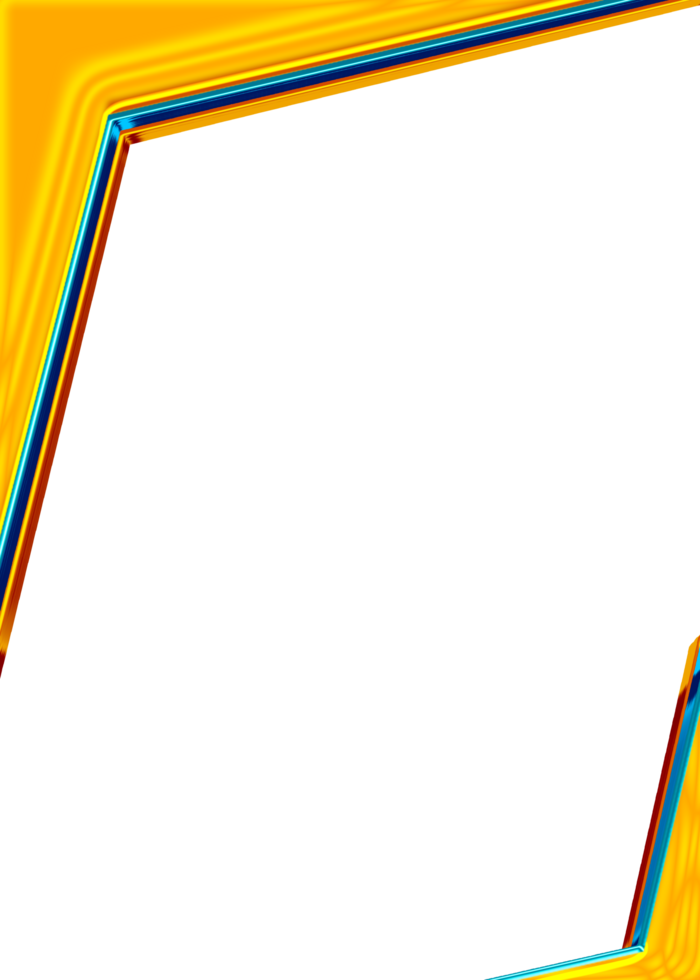Frame with yellow and golden border png