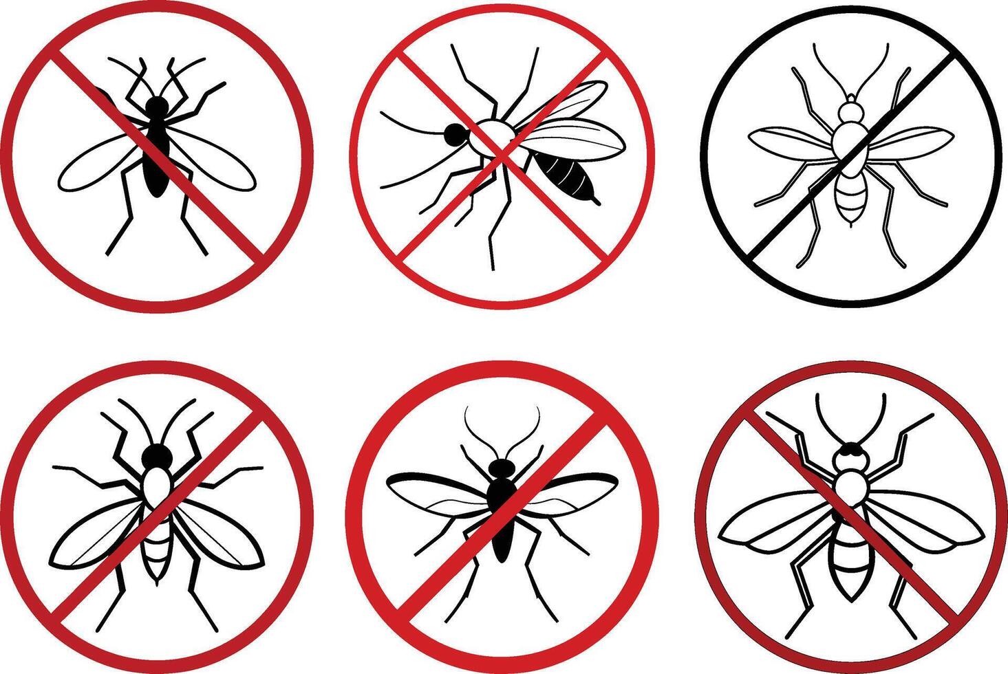 No Insects Allowed Illustration for Safe Spaces vector