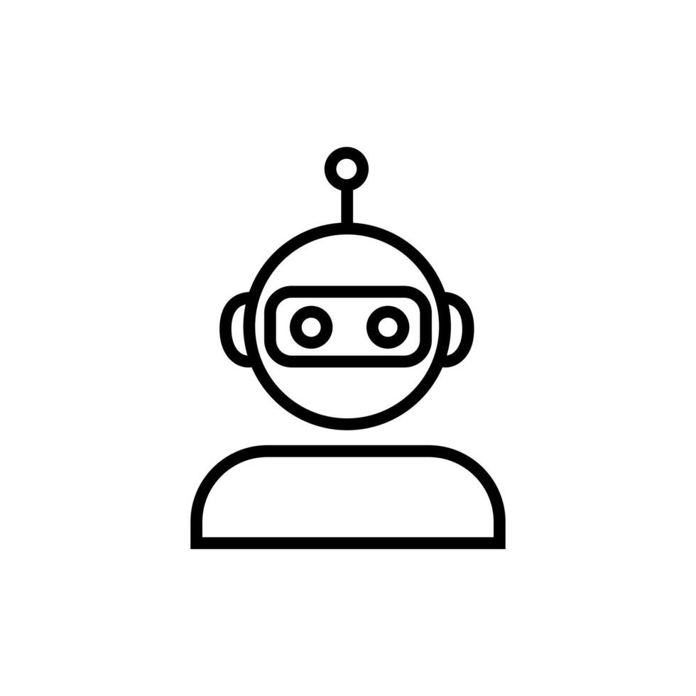 AI bot assistant icon vector