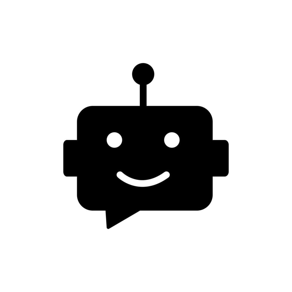 Chat bot icon vector