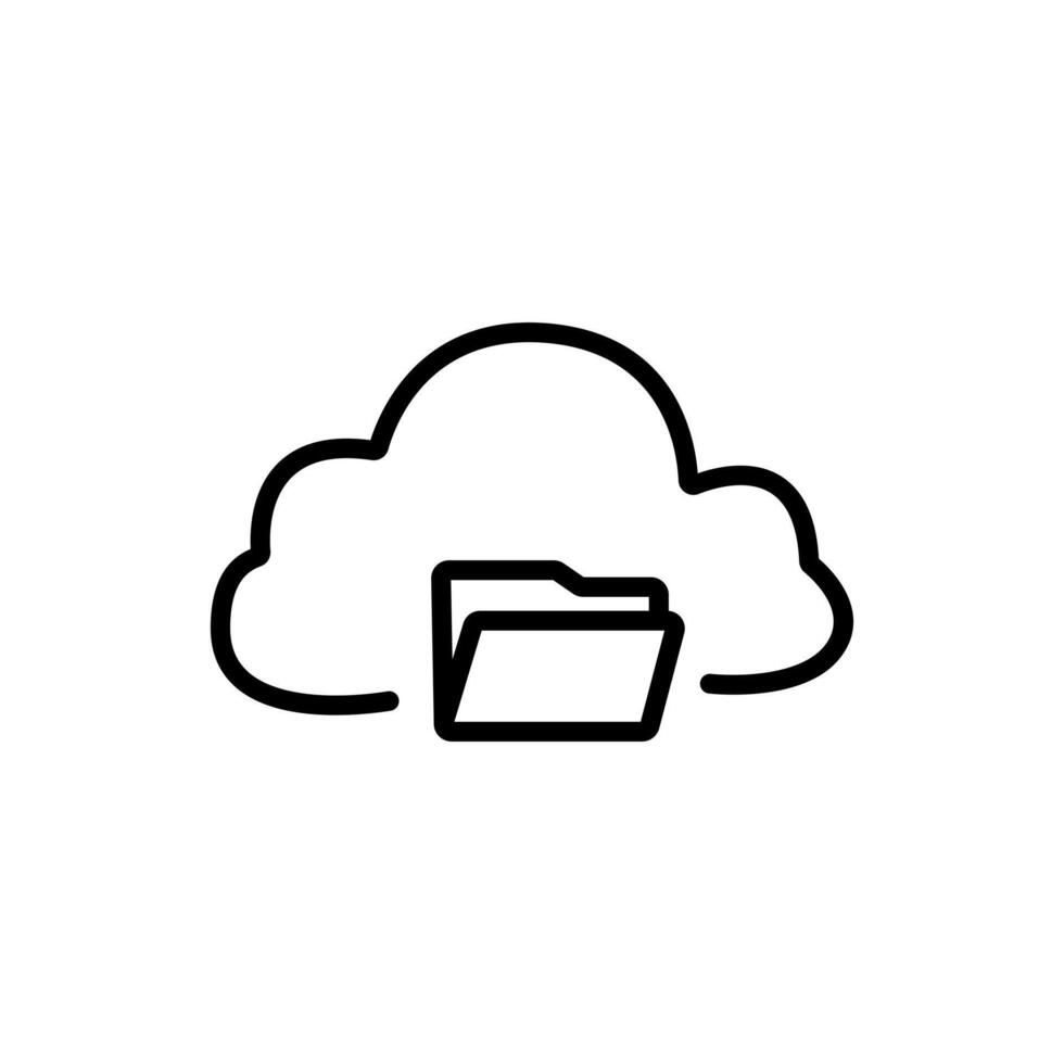 Data storage outline icon vector