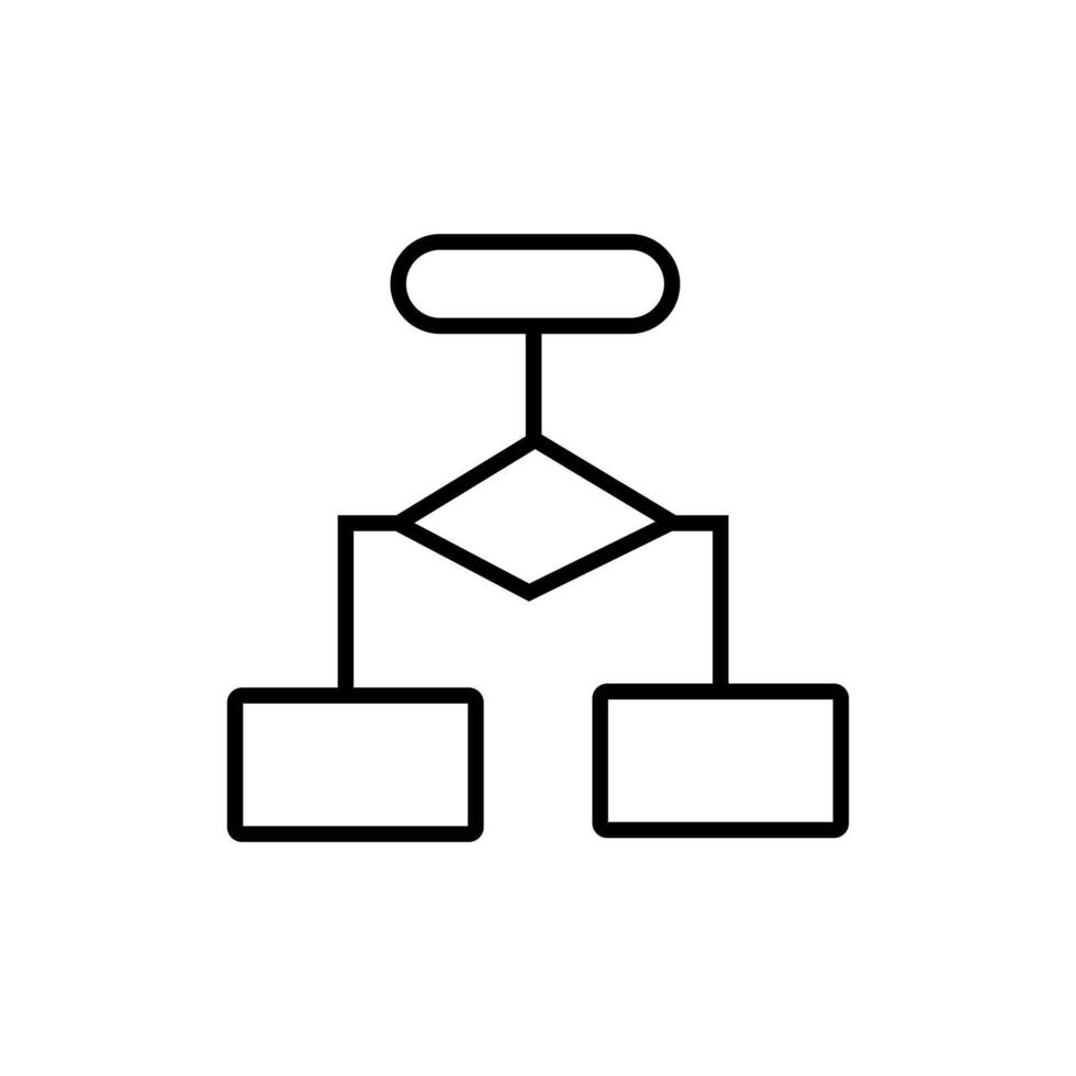 Algorithm flow outline icon vector