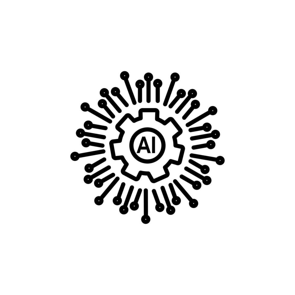 Automation process outline icon eps file vector