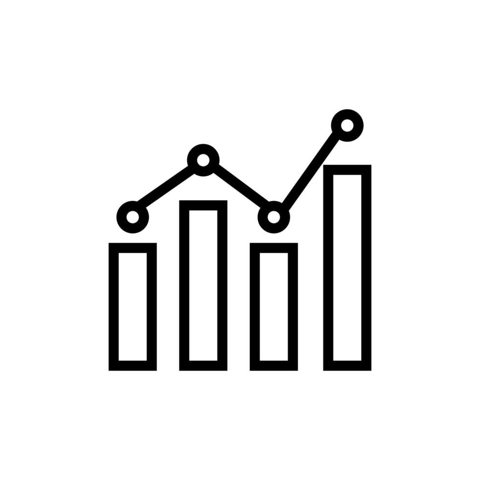 Big data analystics outline icon vector