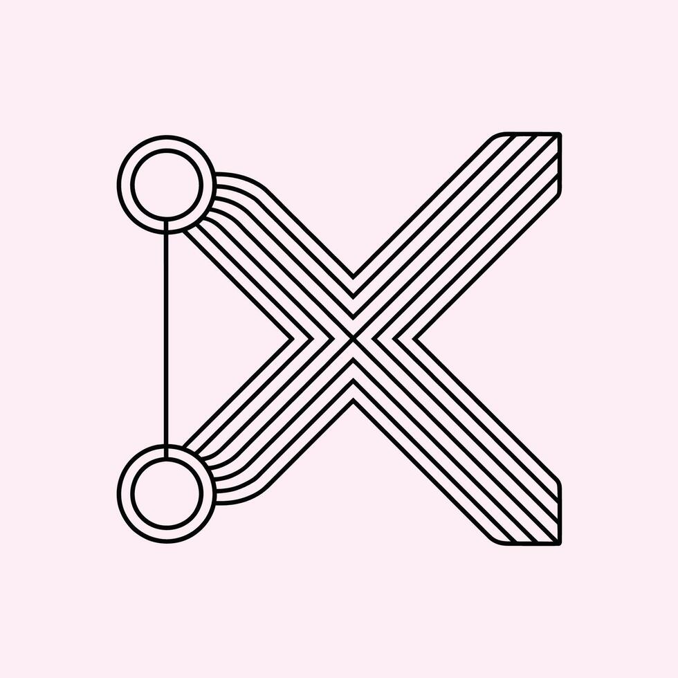 X letter logo, modern logo, unique logo vector