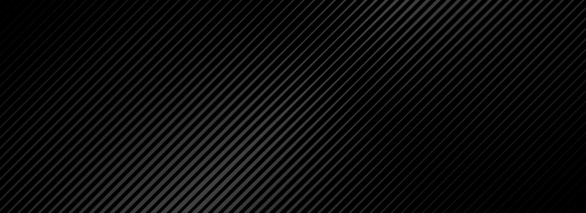 Black oblique straight line background. Sleek dark linear abstract wallpaper. Luxury stripe gradient texture. Grey diagonal line backdrop for flyer, banner, poster, cover, presentation vector