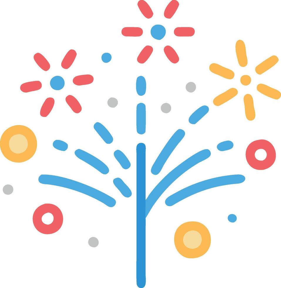 New Year and Festival Fireworks Illustration vector