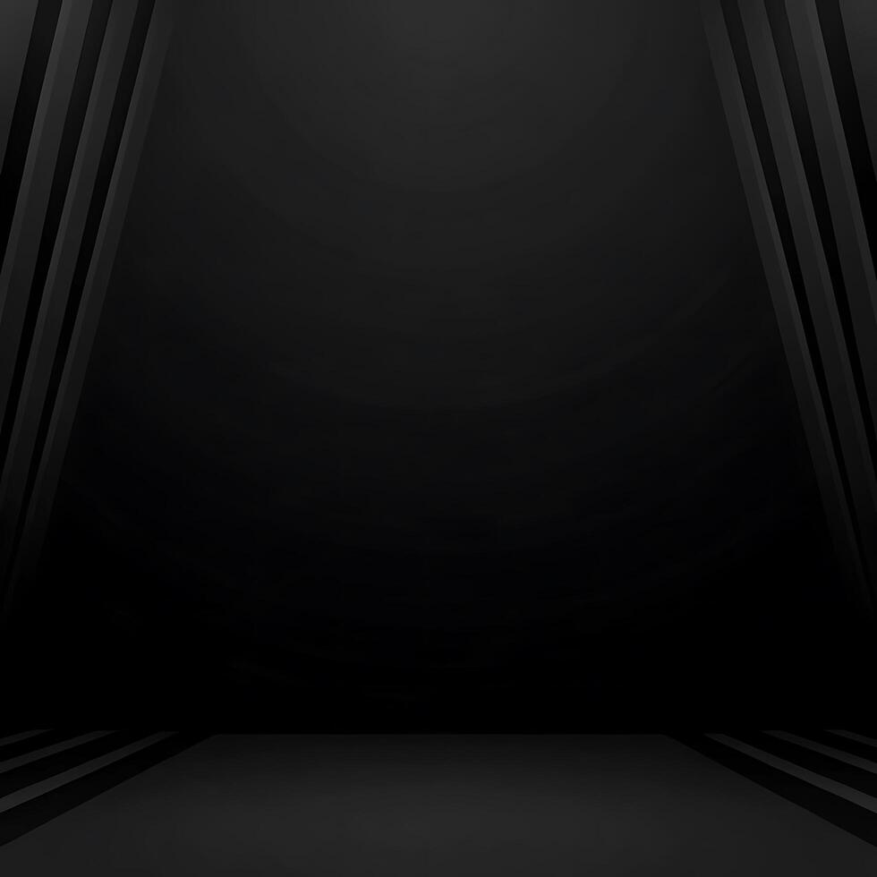 sleek black abstract background with vertical lines and minimalist 3d effect for modern design photo