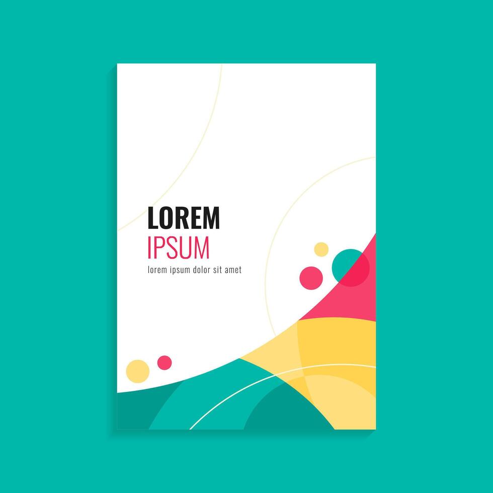 Abstract Geometric Circle Composition for Book Cover or Poster vector