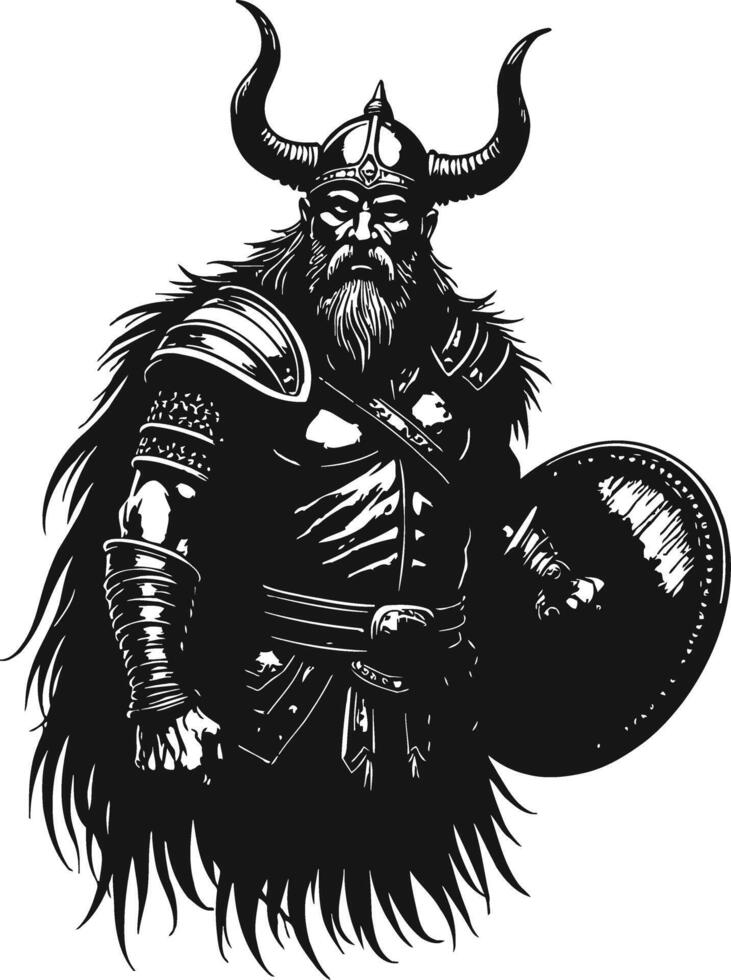 Viking Shield Design vector