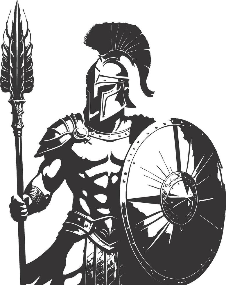 Ancient Greek Warrior vector