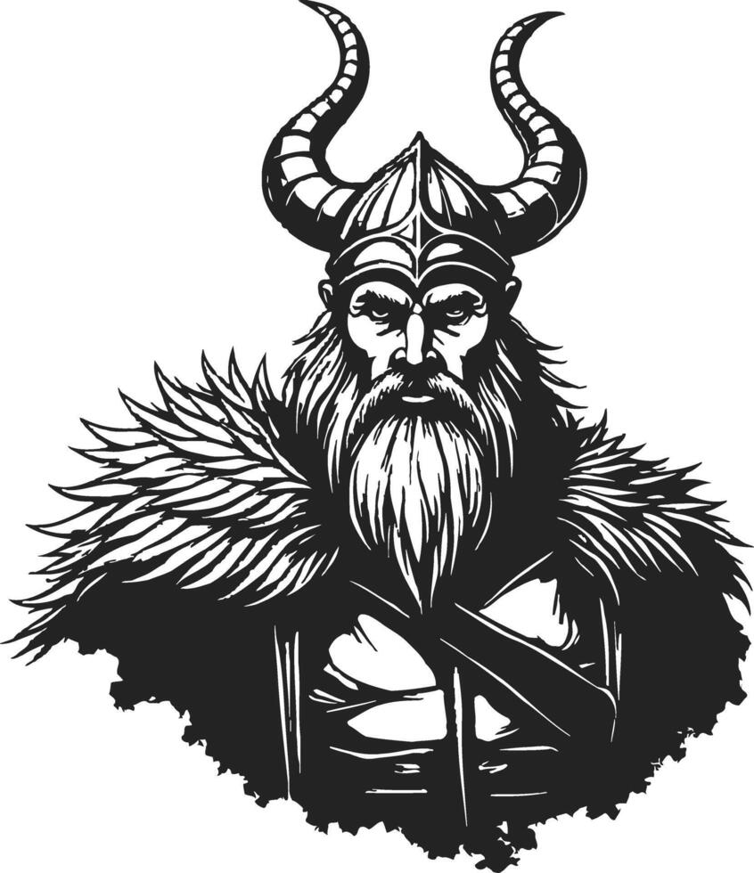 Viking Helmet Design vector