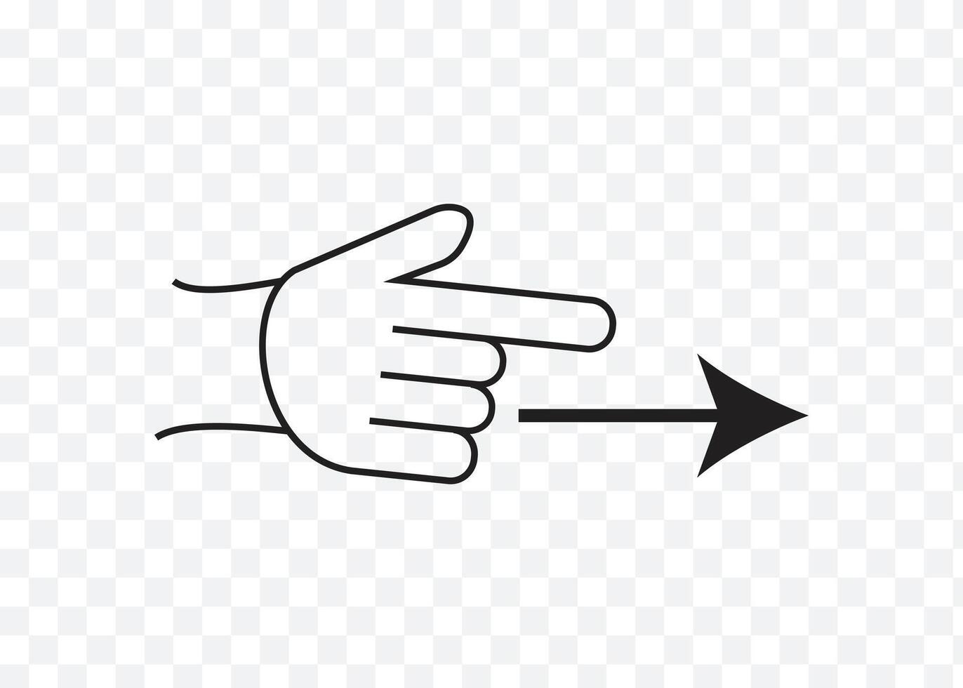 Hand Swiping Right Gesture vector