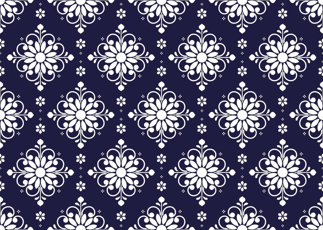 Portuguese style of ethnic fabric seamless pattern, design for cloth, carpet, batik, wallpaper, wrapping etc. vector