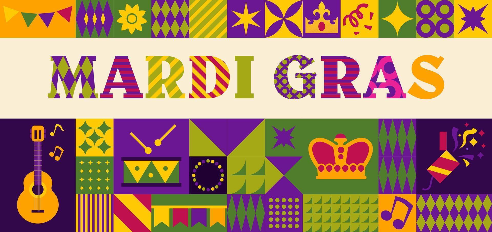 Bright Carnival Abstract Mosaic Artwork vector