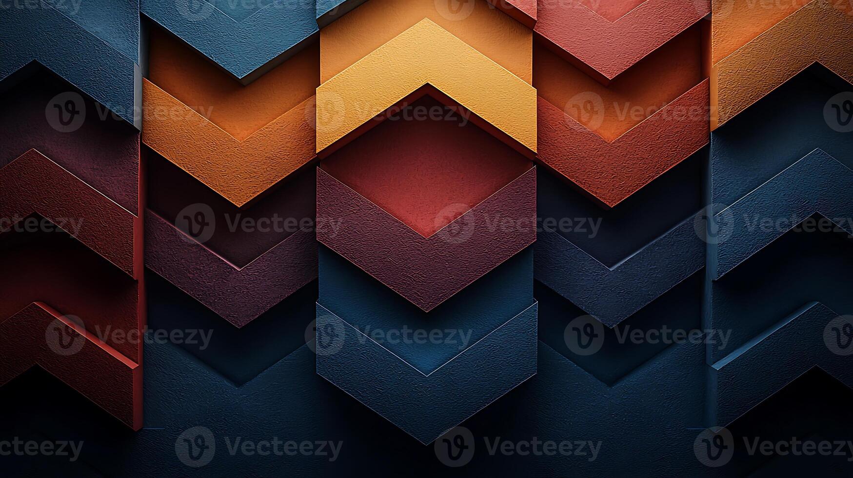 Abstract chevron pattern, textured background, warm colors, design element photo