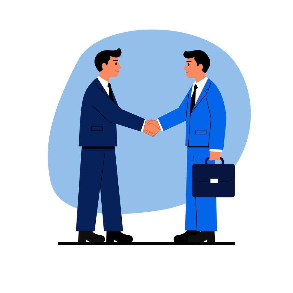 two Business Handshake vector