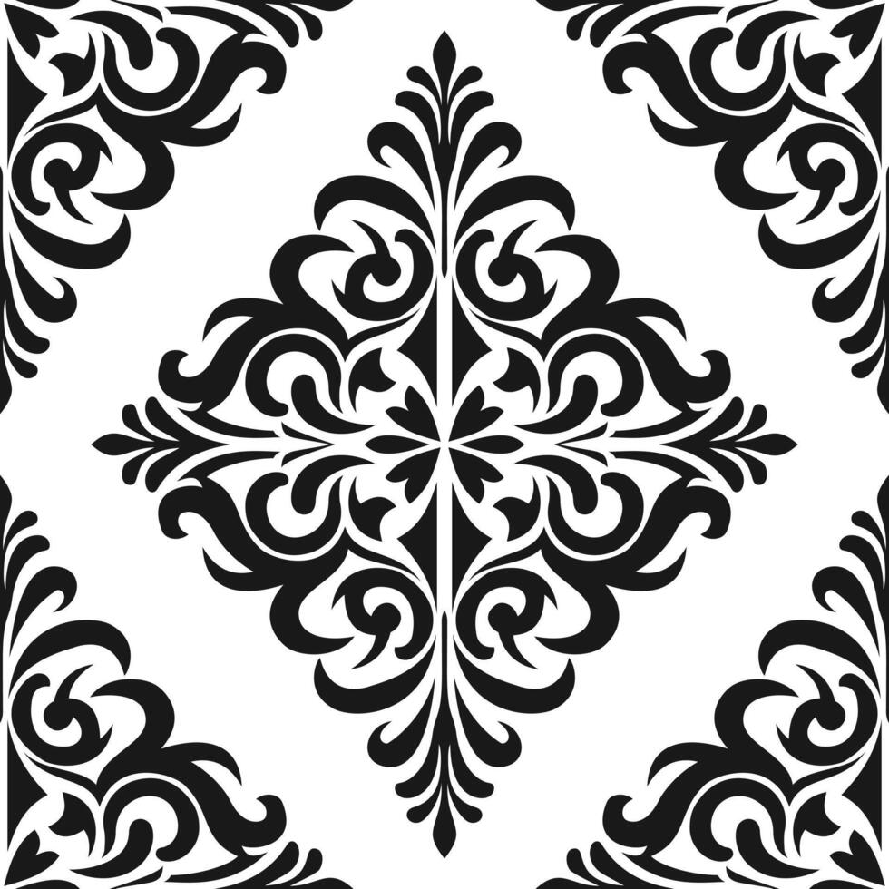 Elegant Damask Flourish Pattern vector