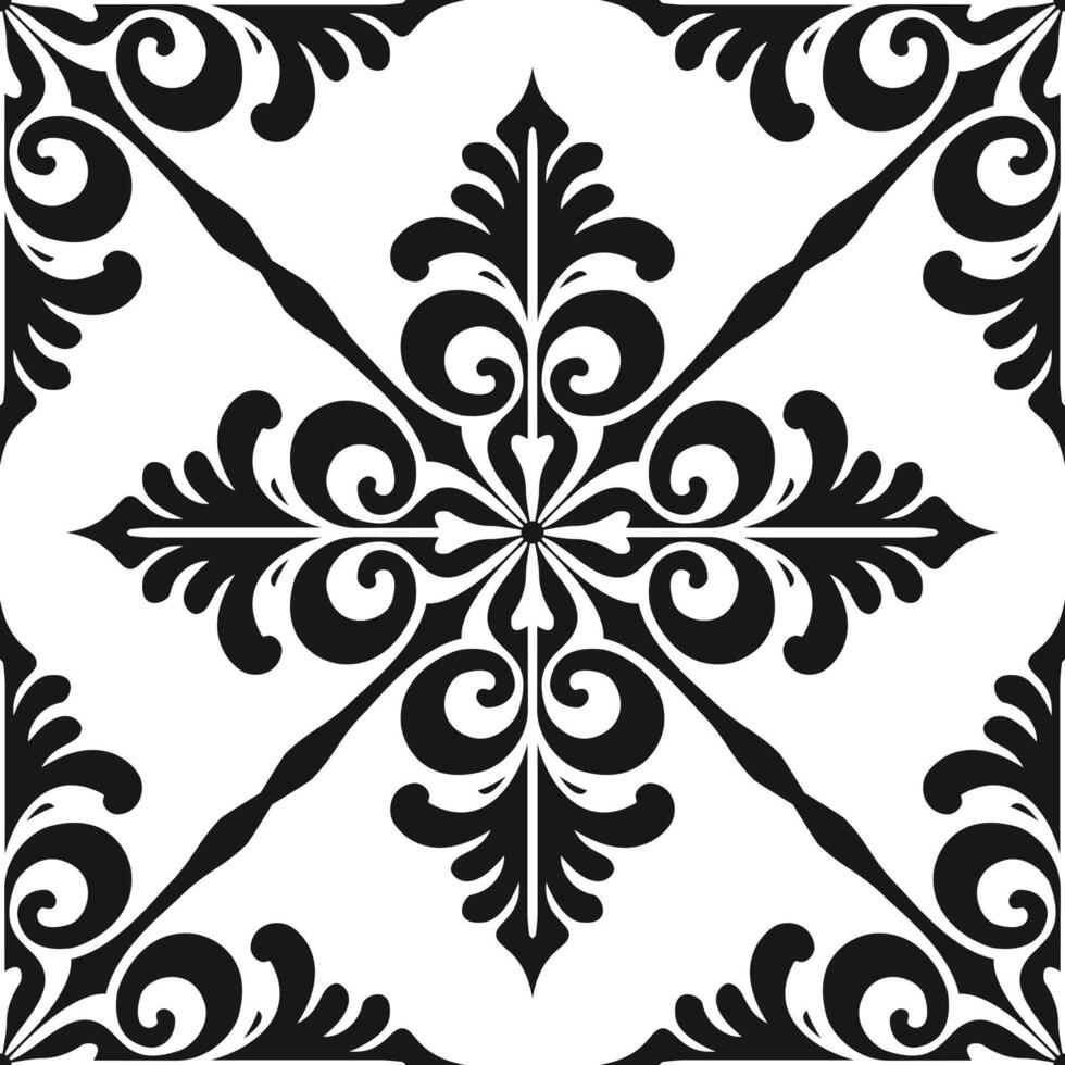 Ornate Floral Damask Pattern vector