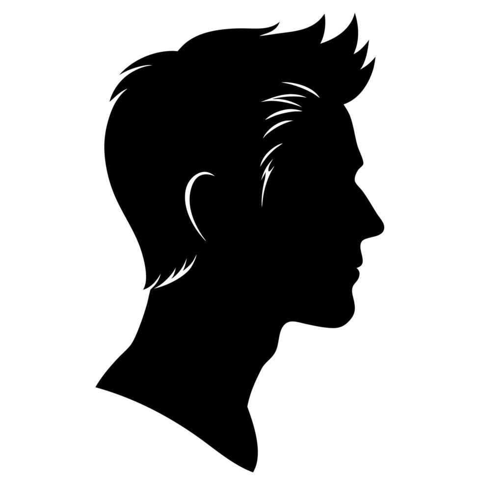Professional Businessman Silhouette Formal and Clean Profile Avatar for Corporate Use vector