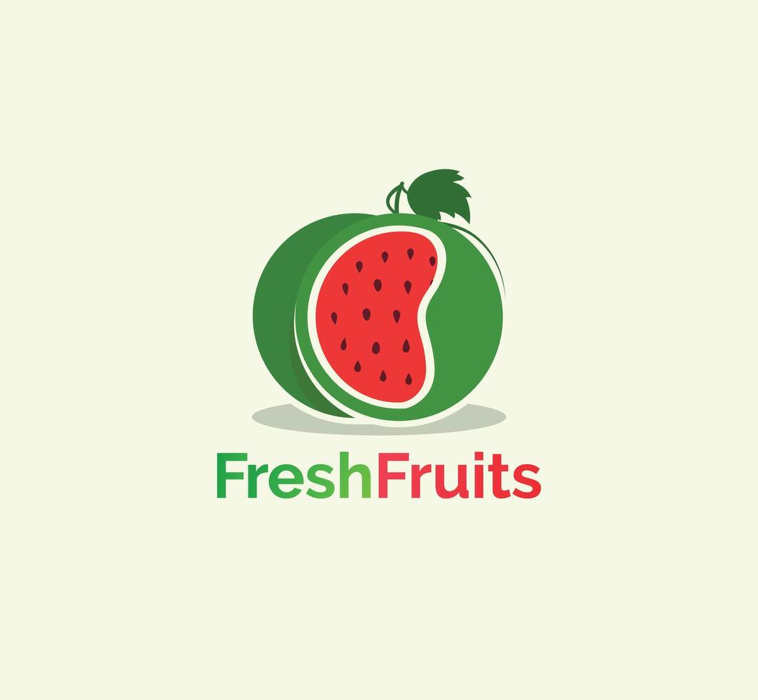 Watermelon shop logo design vector