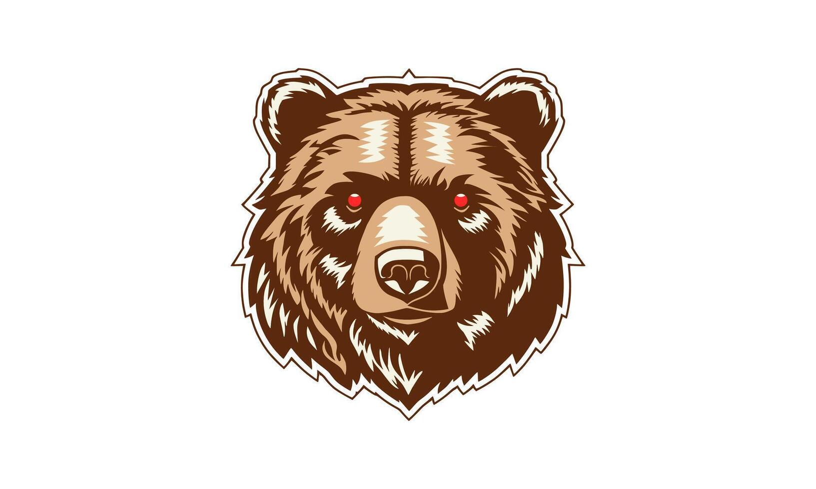 Grizzly Bear Face vector
