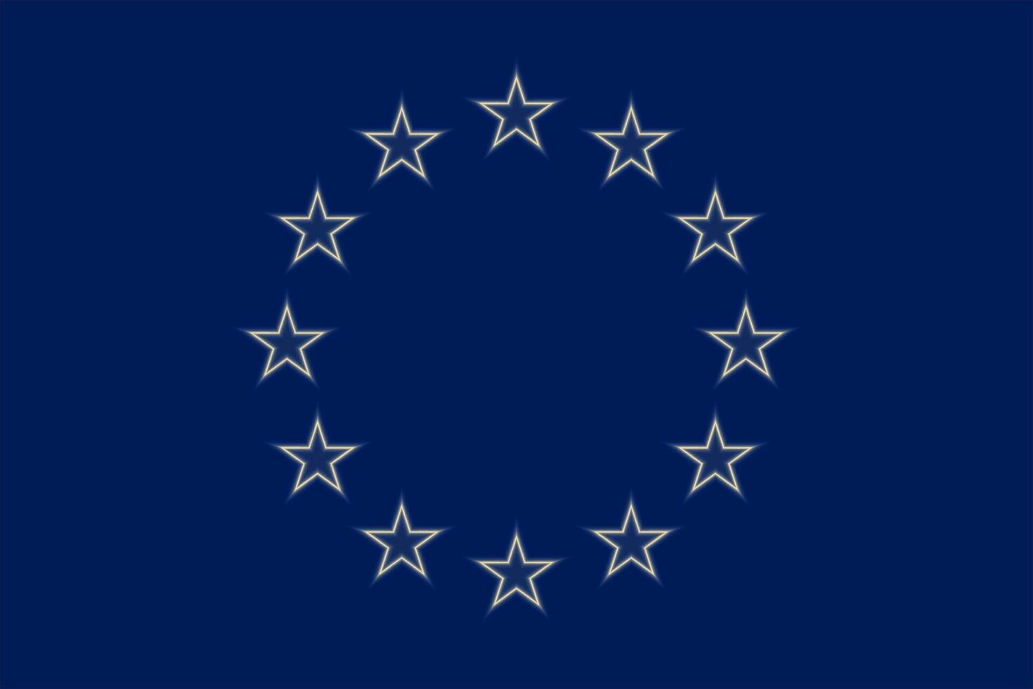 European Union flag. Illustration. Glow effect concept. vector