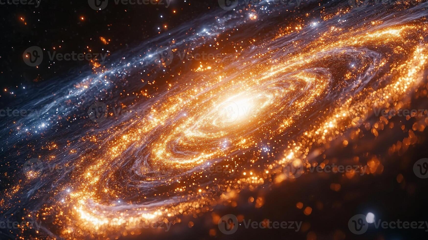Countless early galaxies stretch across cosmos in stunning display of universe's rapid expansion. Their beautiful patterns glow energy and mark birth of stars photo