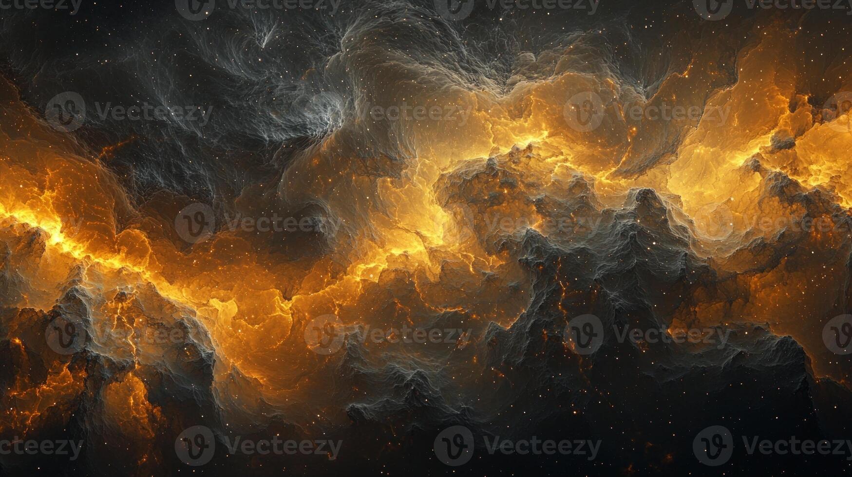 stunning cosmic depiction showcases rapid expansion of universe following Big Bang. Countless early galaxies and birth of stars illuminate dark cosmos photo