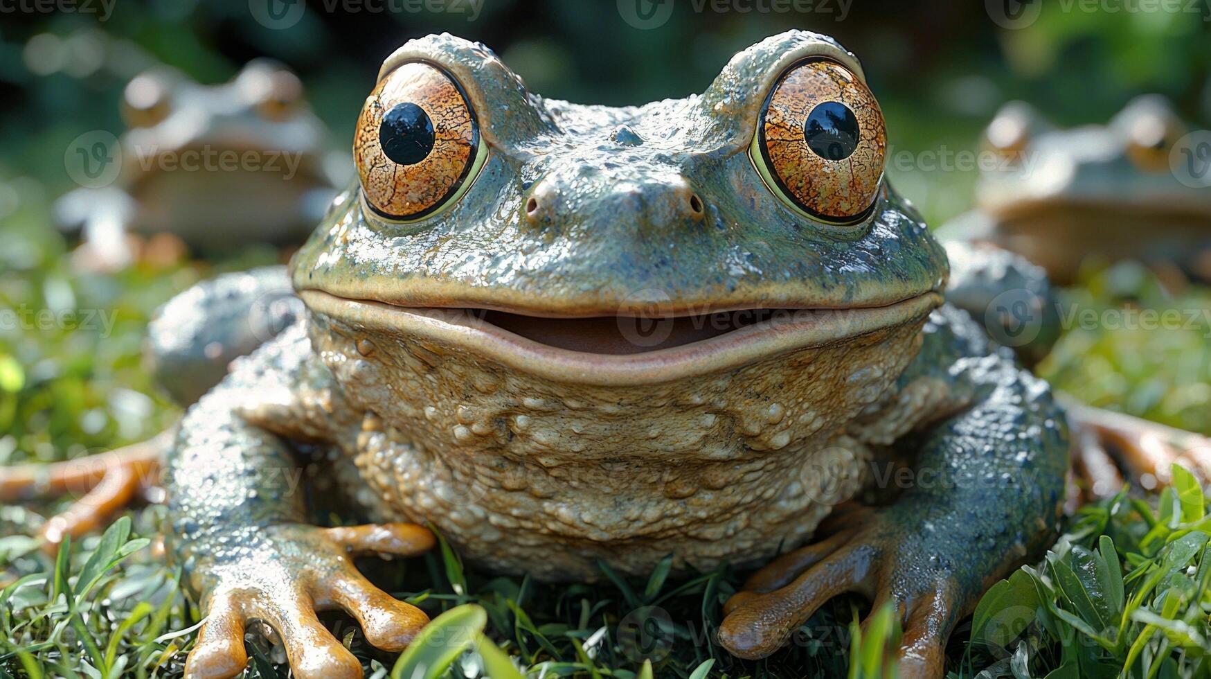 Countless frogs emerge from Nile leaping onto land and invading Pharaoh's palace. Citizens panic as streets of Egypt are covered amphibians during surreal moment photo