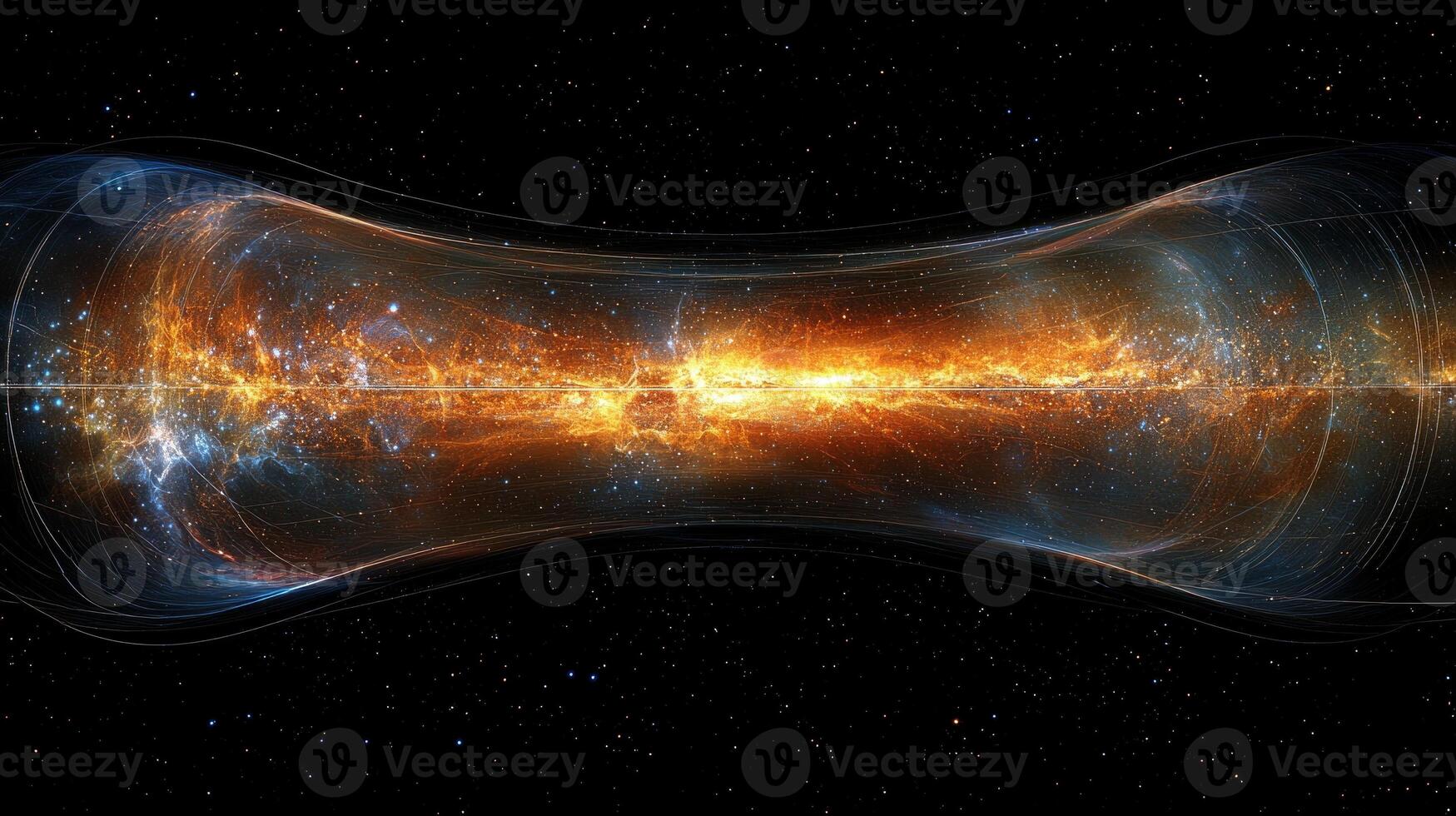stunning sphere displays cosmic microwave background radiation featuring vibrant heat patterns show temperature variations from Big Bang against dark expanse of space photo