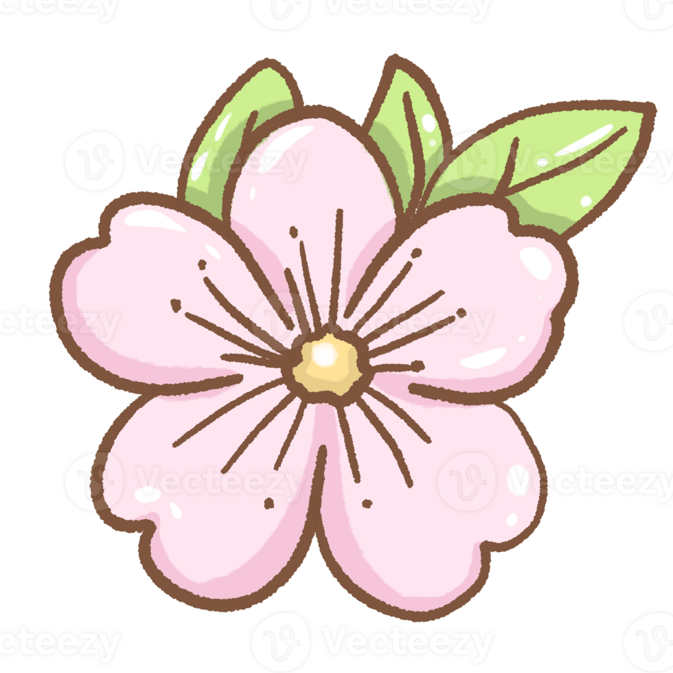1 Hand drawn illustration cherry blossoms Sakura pastel color isolated on transparent background, nursery decorations, spring png