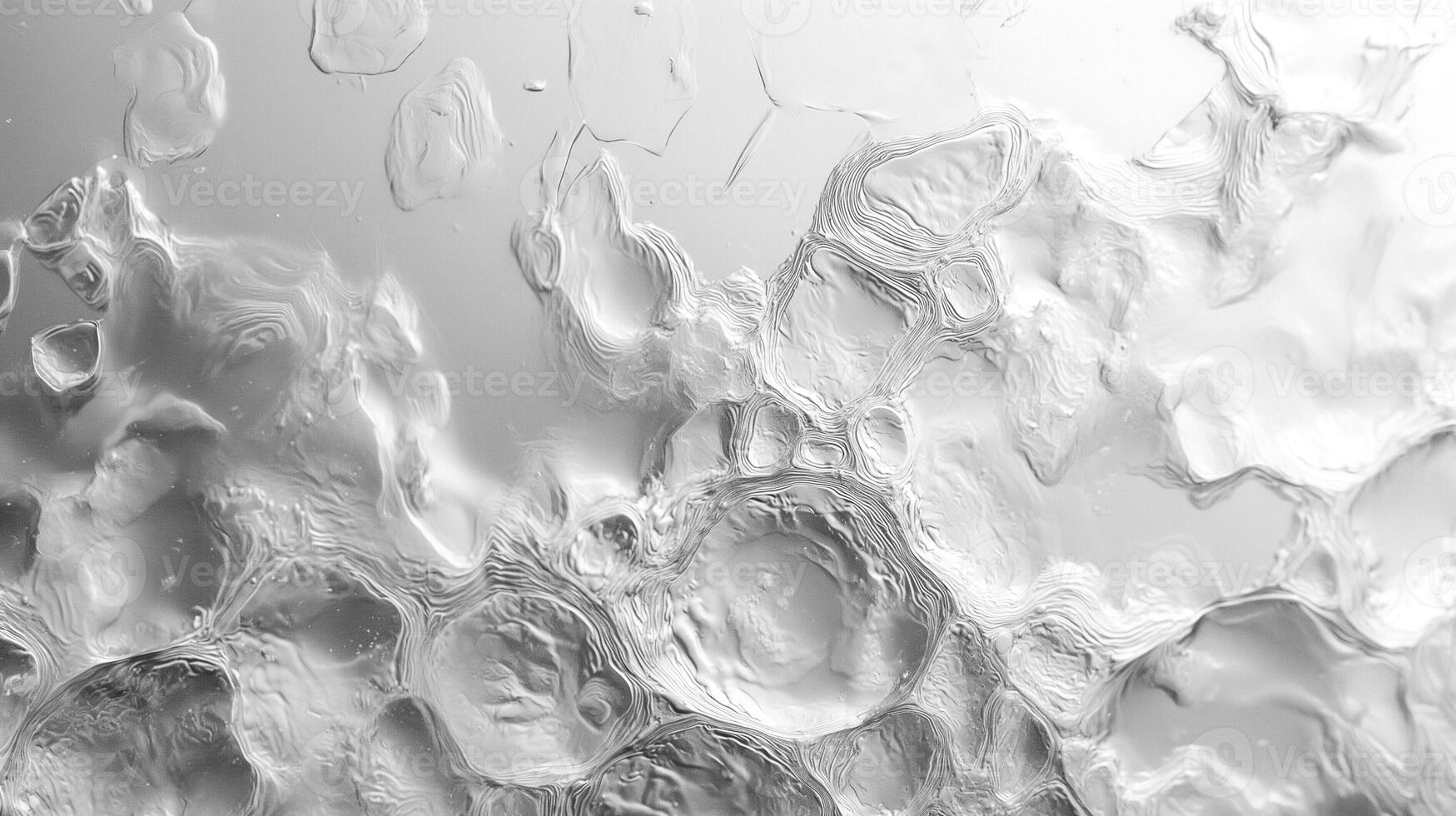 Close-up view of water droplets on a textured surface, creating intricate patterns. photo