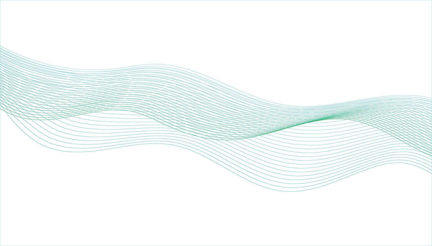 Modern Abstract Background with Flowing Green Waves vector