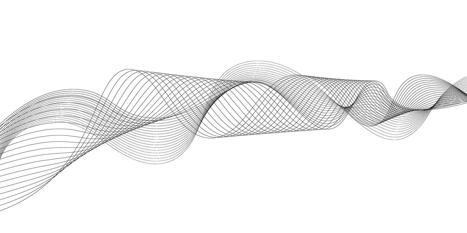 Abstract Wave Lines Background vector