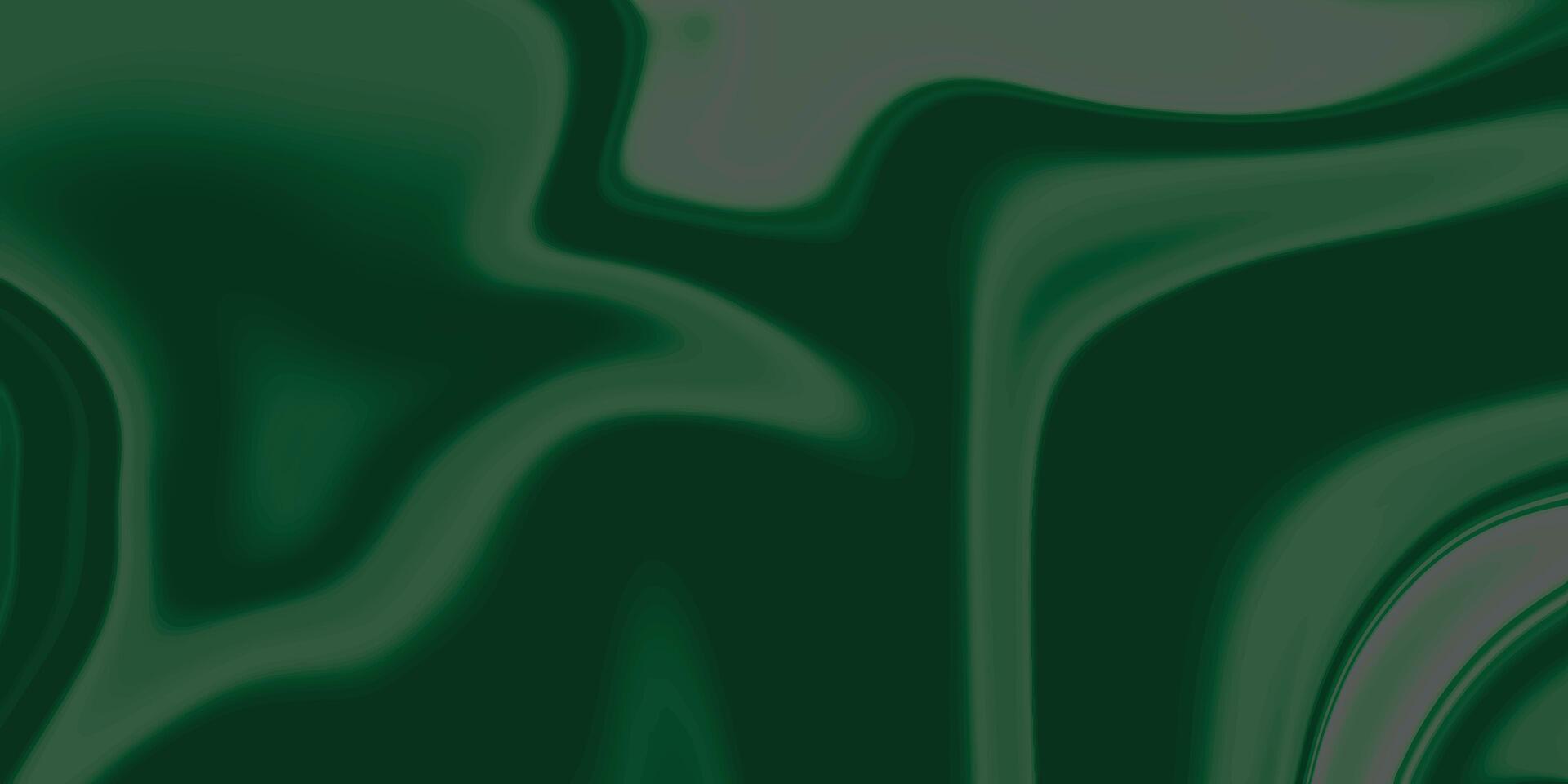 Abstract Green Fluid Background with Smooth Waves vector