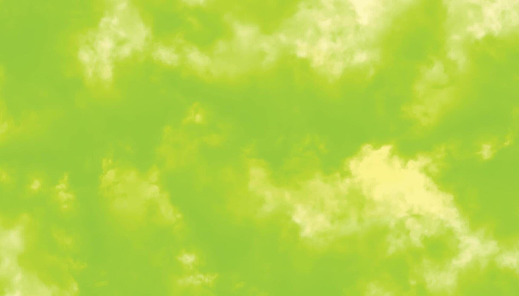 Vibrant Green and Yellow Cloudy Sky Background vector