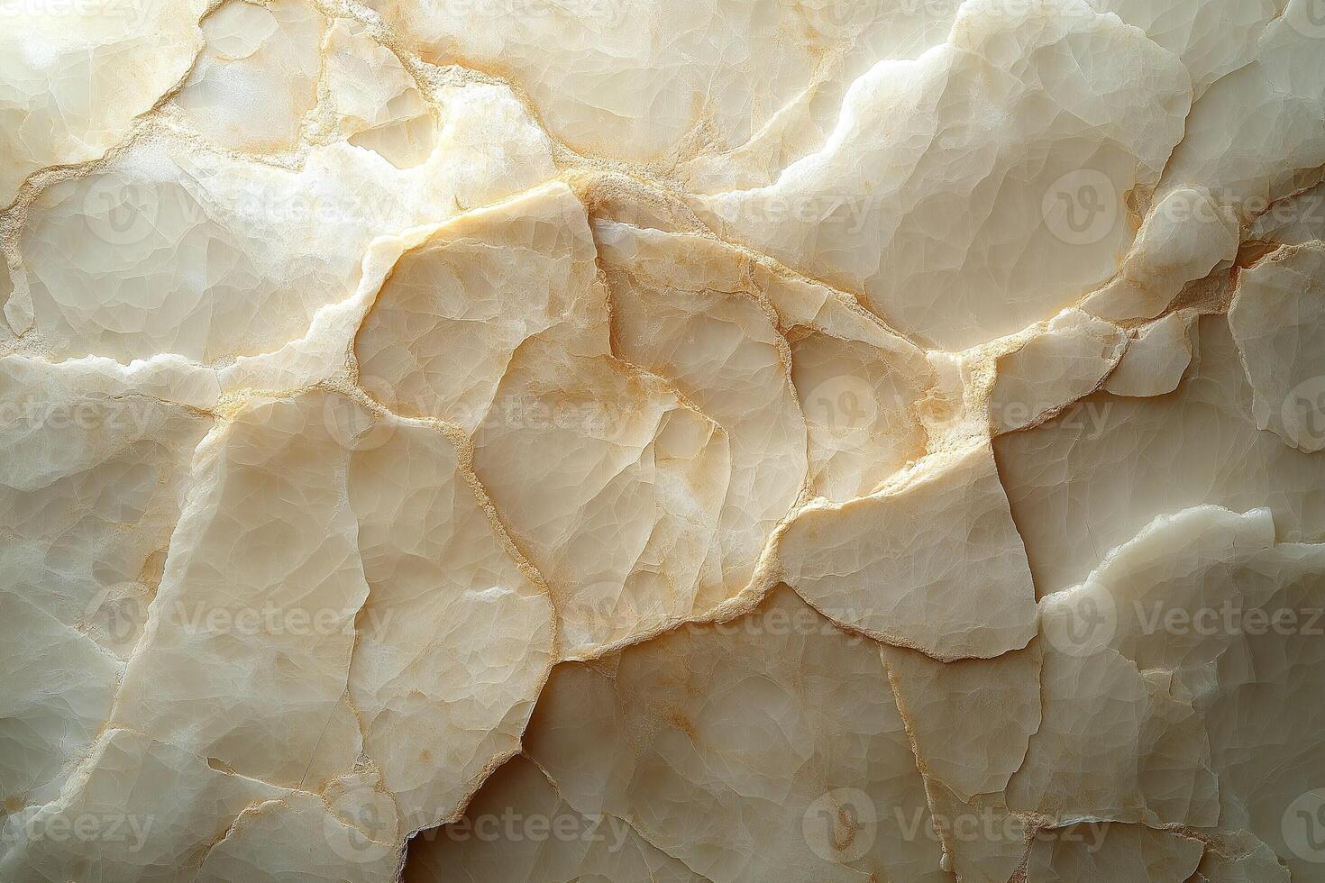 Close-up of a stunning translucent cream-colored stone with intricate patterns and veins. photo