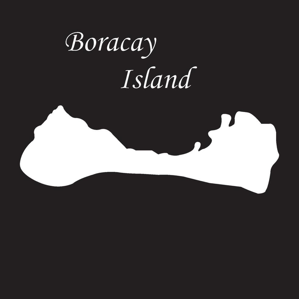 Boracay island map design vector