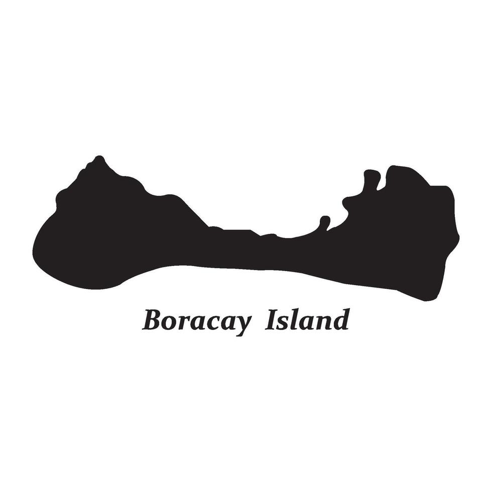 Boracay island map vector