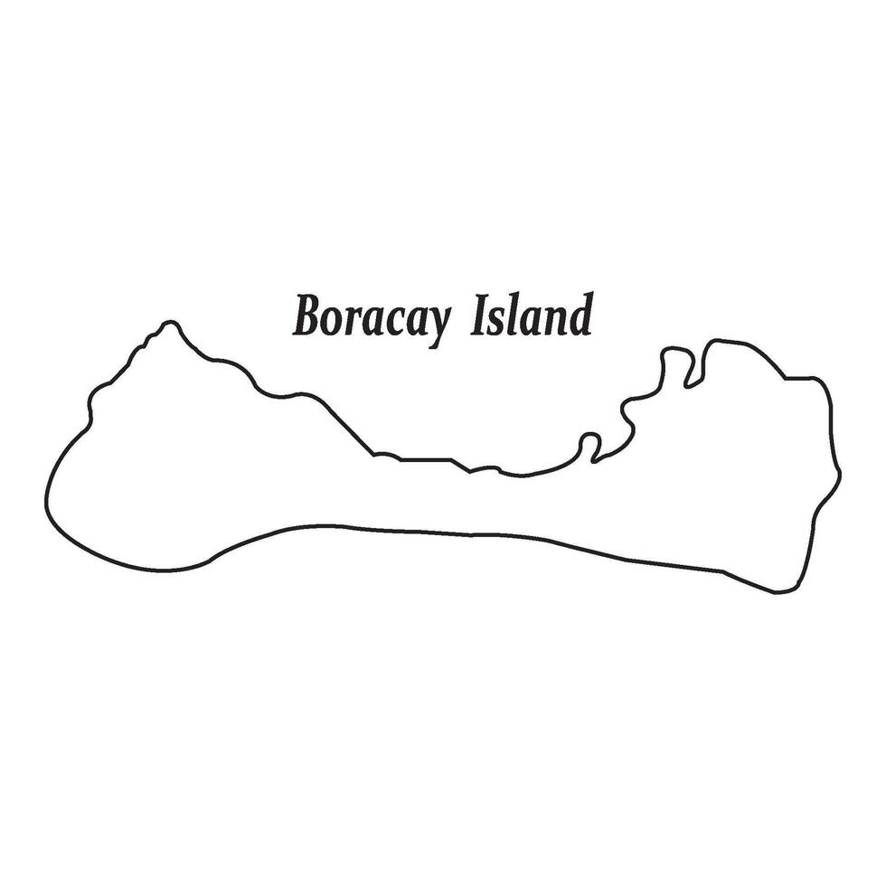 Boracay island icon map vector