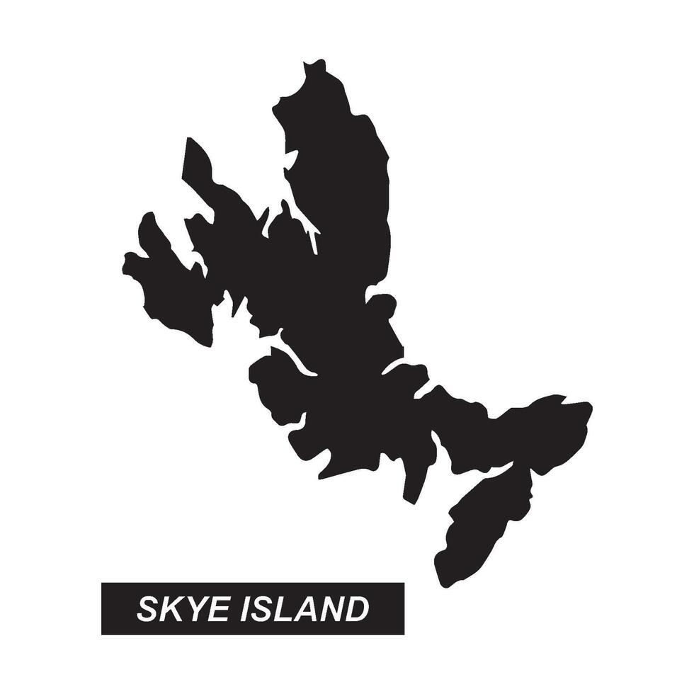 Skye island icon map vector