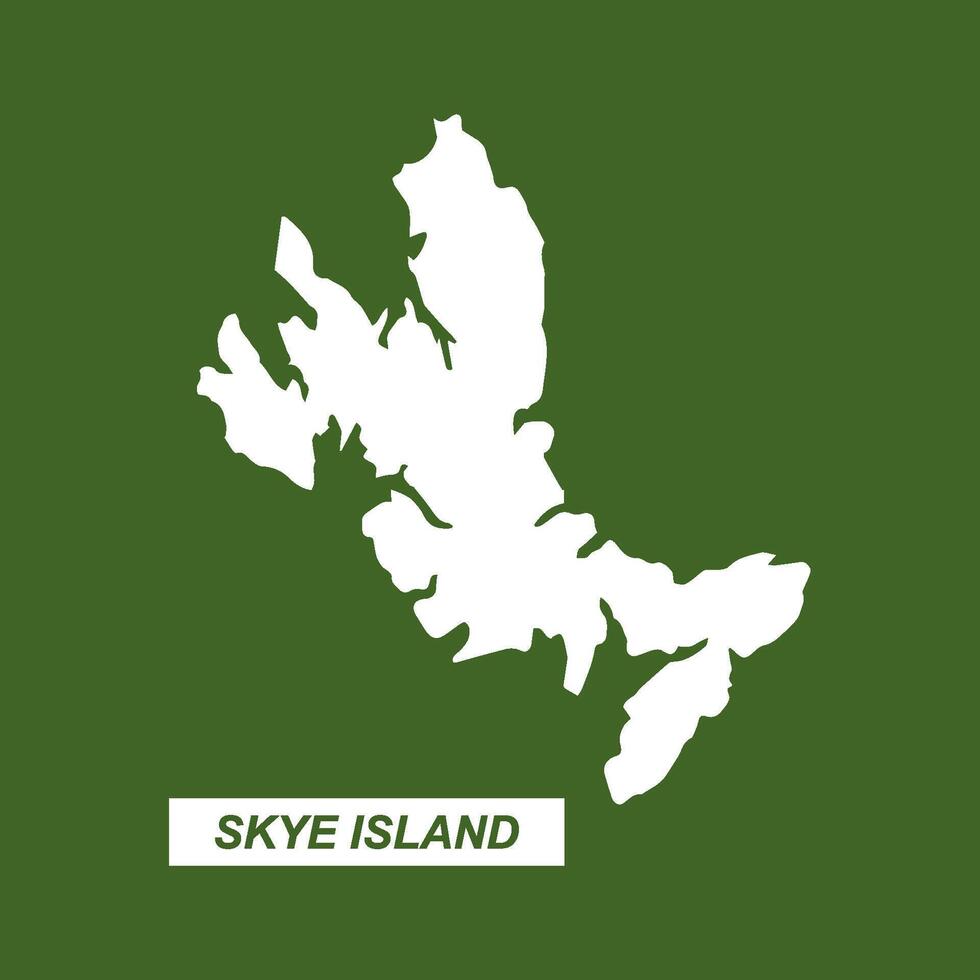 Skye island map vector