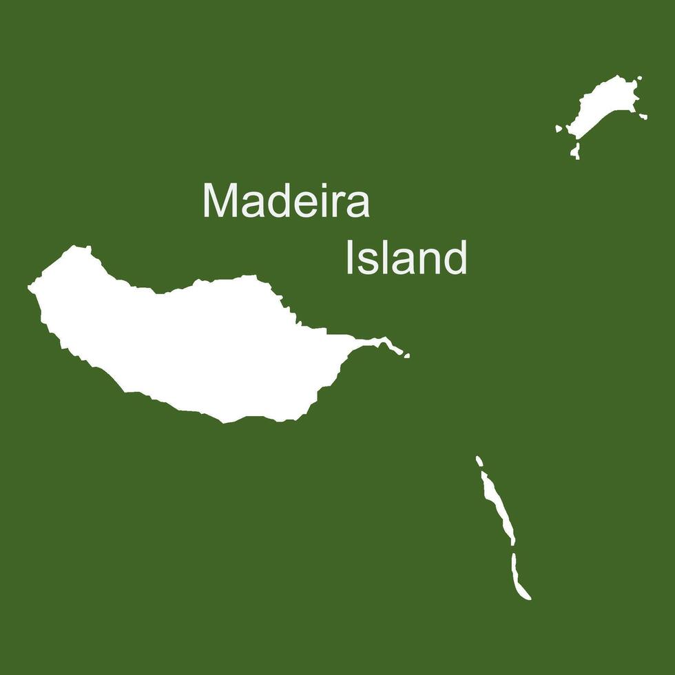 madeira island map vector